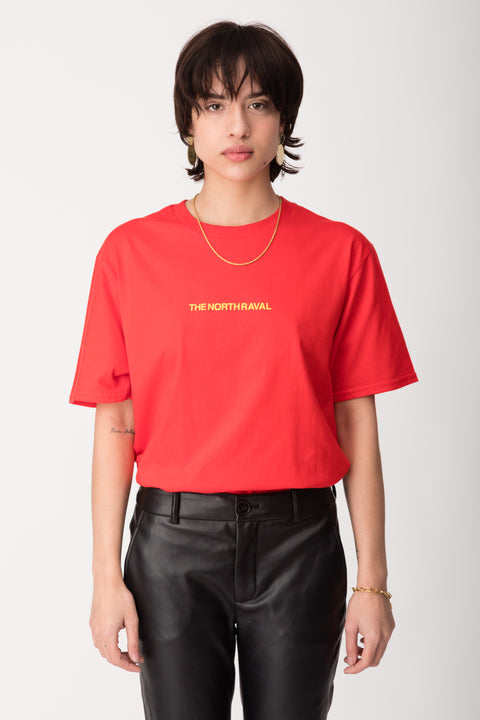 North Raval - women classic tee - red and yellow
