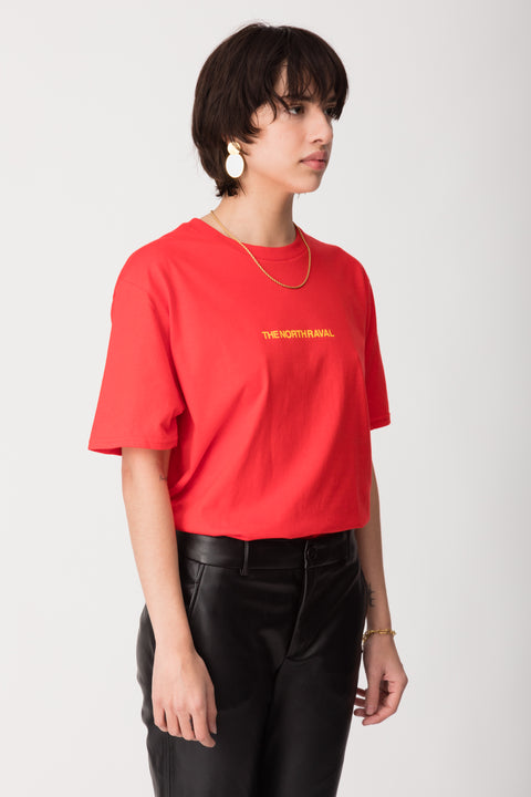  North Raval - women classic tee - red and yellow