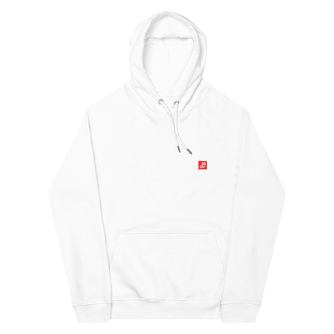 08001 squared white hoodie